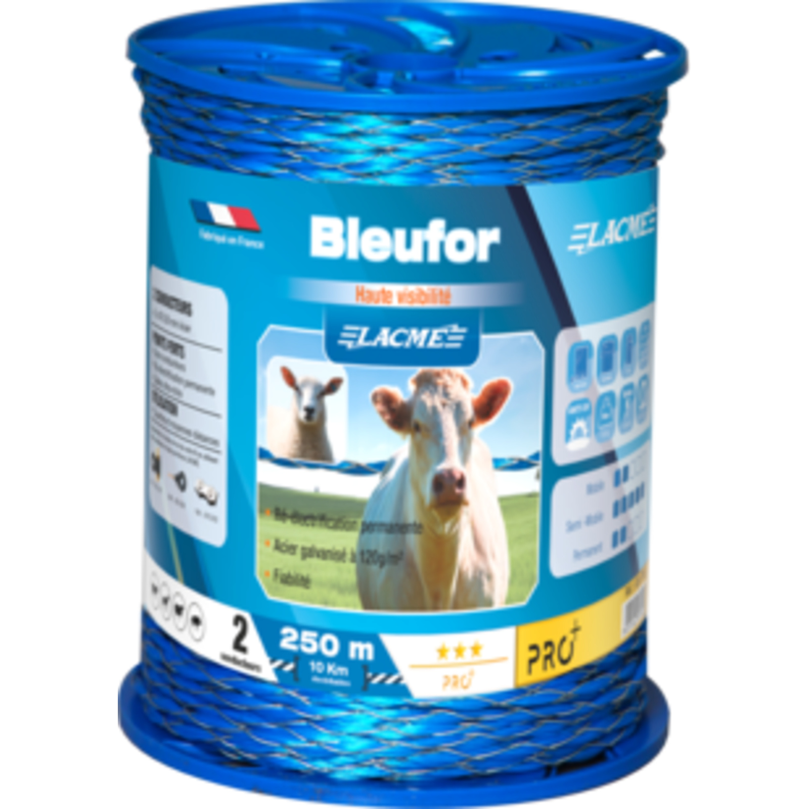 Fil bleufor 2 Conducteurs Bobine 250 m - LACME - 631700