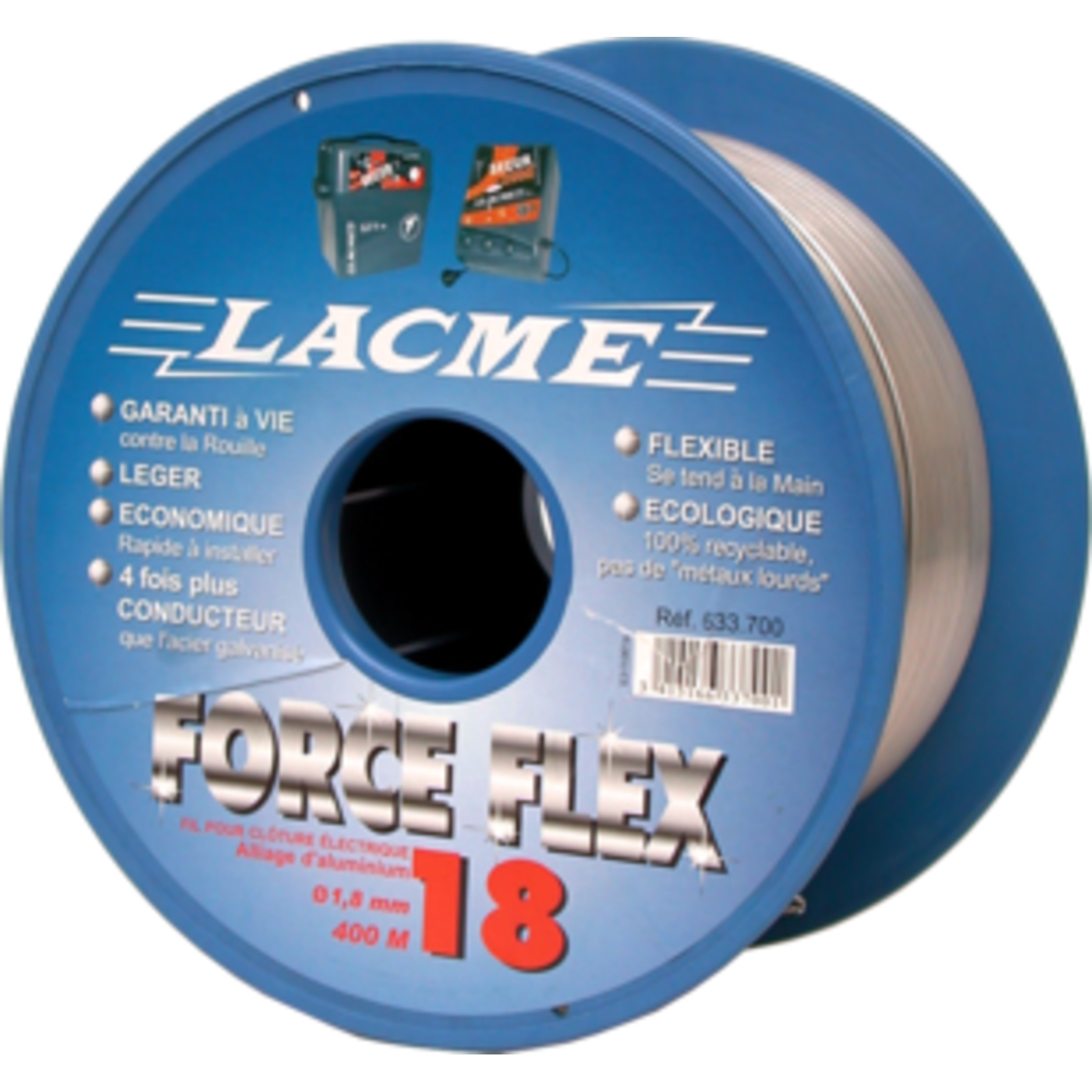 Fil forceflex 18 mono brin Ø18 mm Bobine 400 m - LACME - 633700
