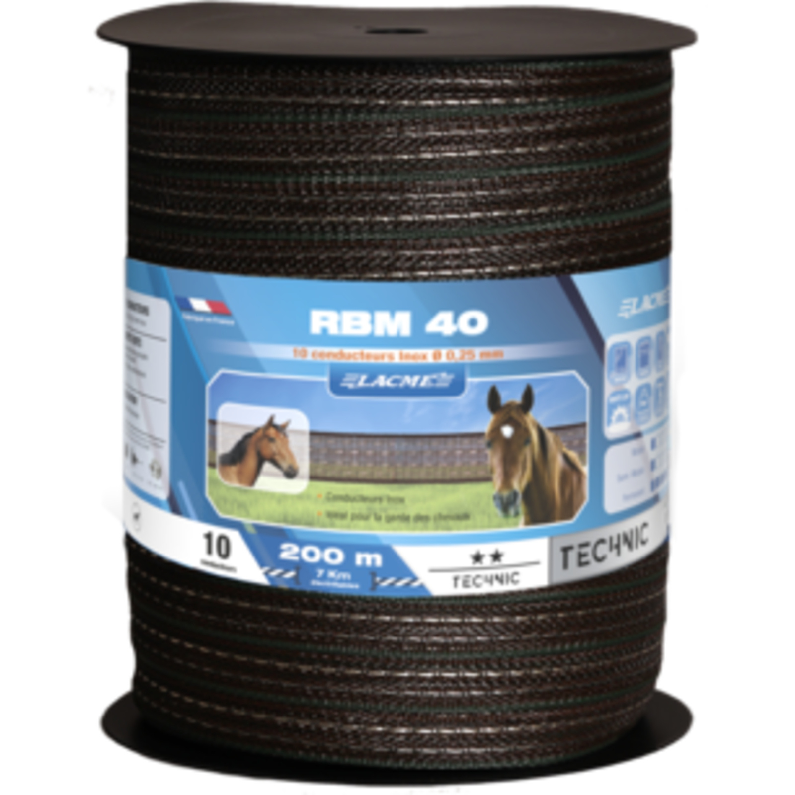 RBM40 10 Conducteurs Bobine 200 m - marron - LACME - 635950