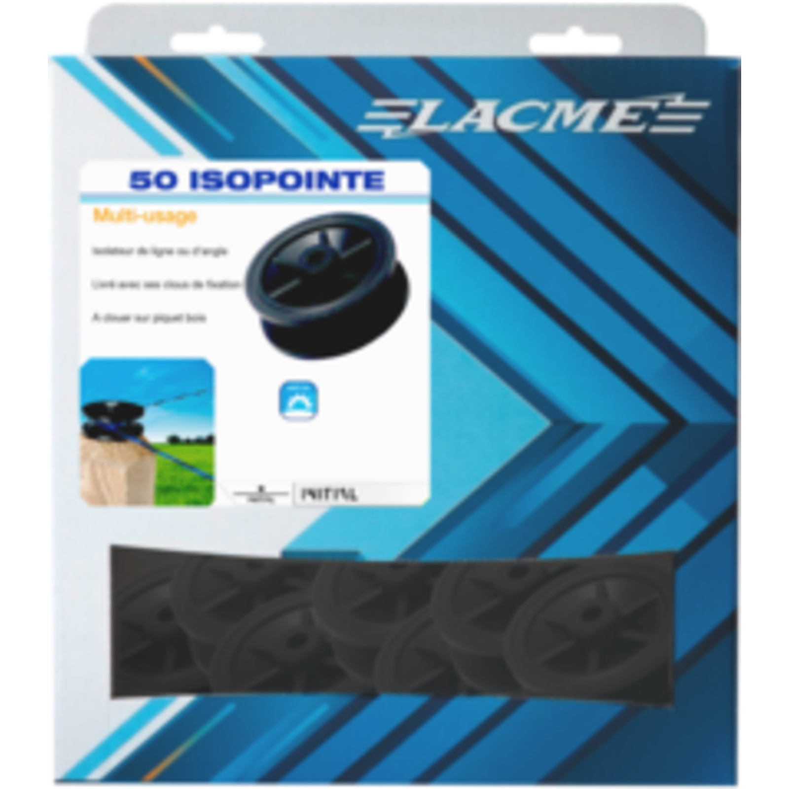 Boite de 50 Isopointe Isolateur Poteaux bois / fils - LACME - 652104