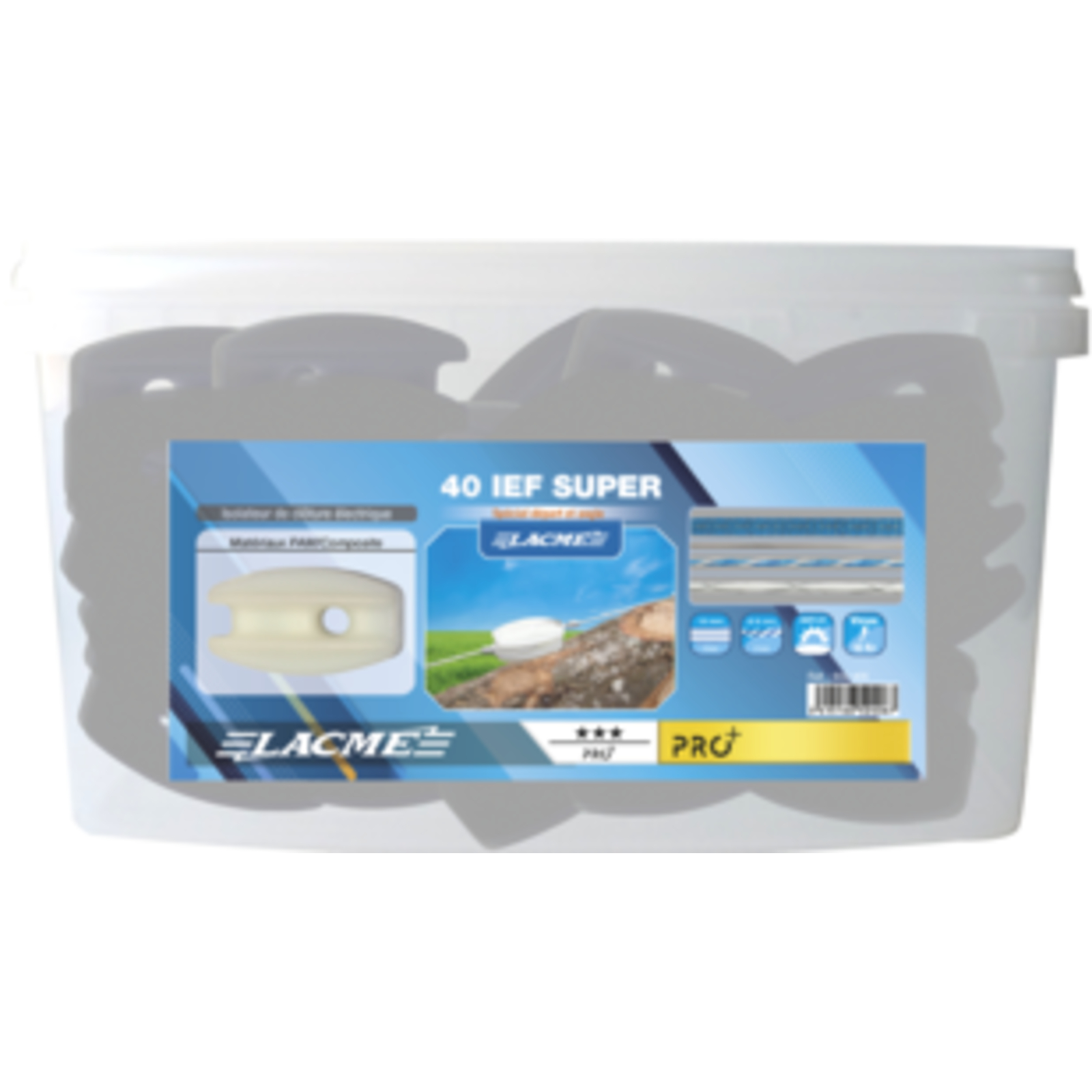 Boite de 10 Ief super Isolateur d'angle et passage barrière fils lisses - LACME - 652404