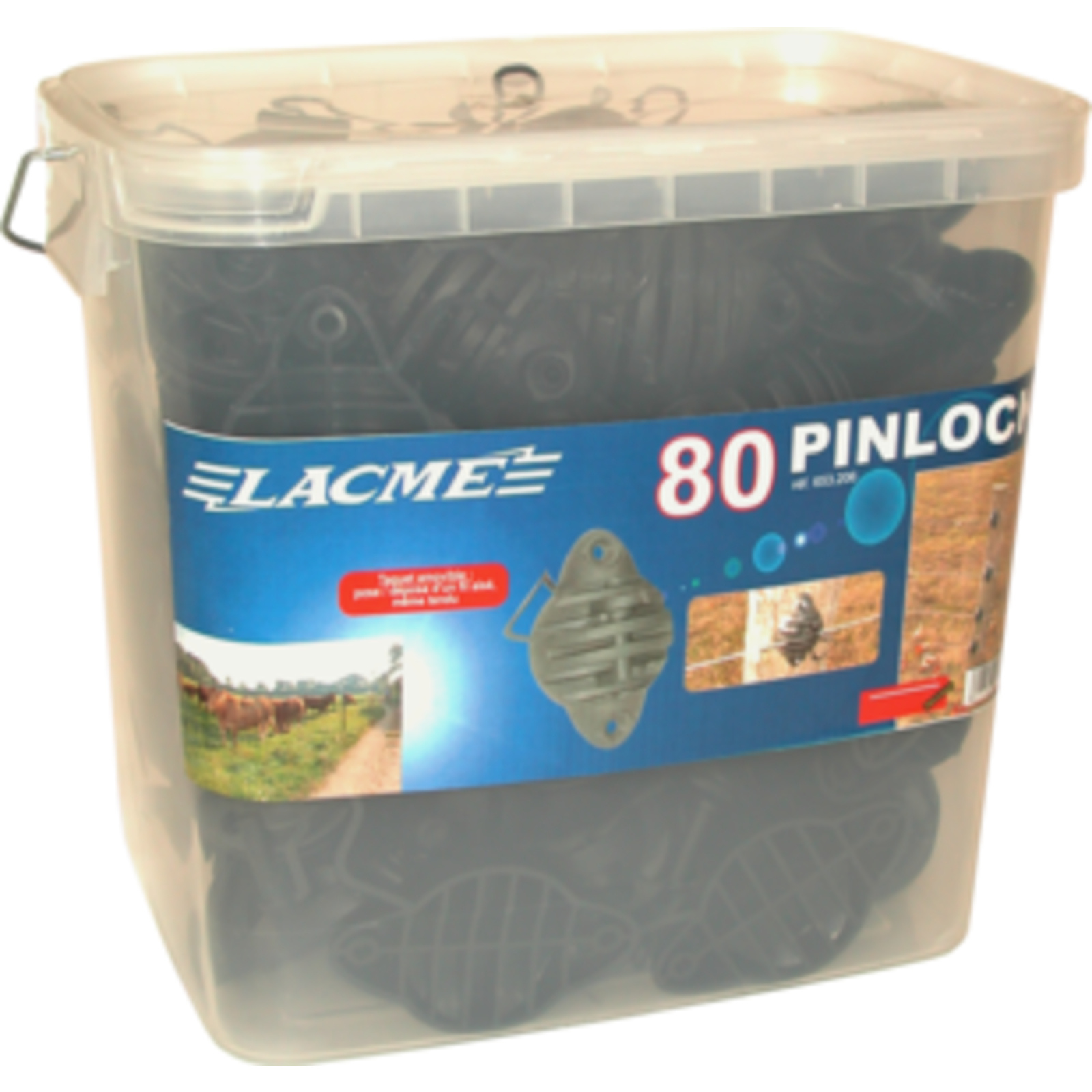 Seau de 80 Pinlock Isolateur poteau bois fils lisses - LACME - 653206