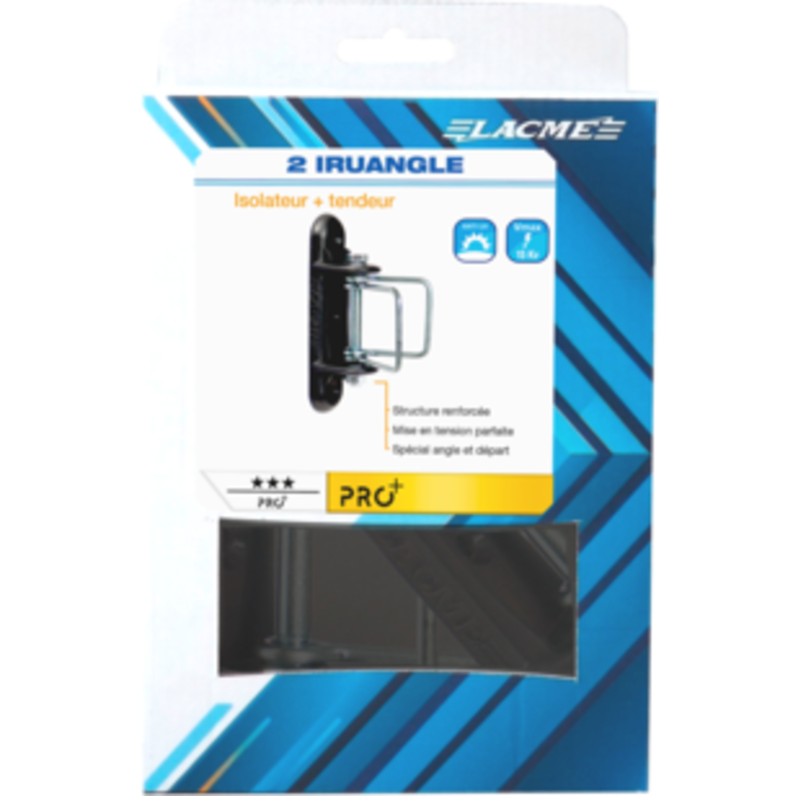 Boite de 2 Iruangle Isolateur Isolateurs d'angles et passage barrière rubans - LACME - 653904