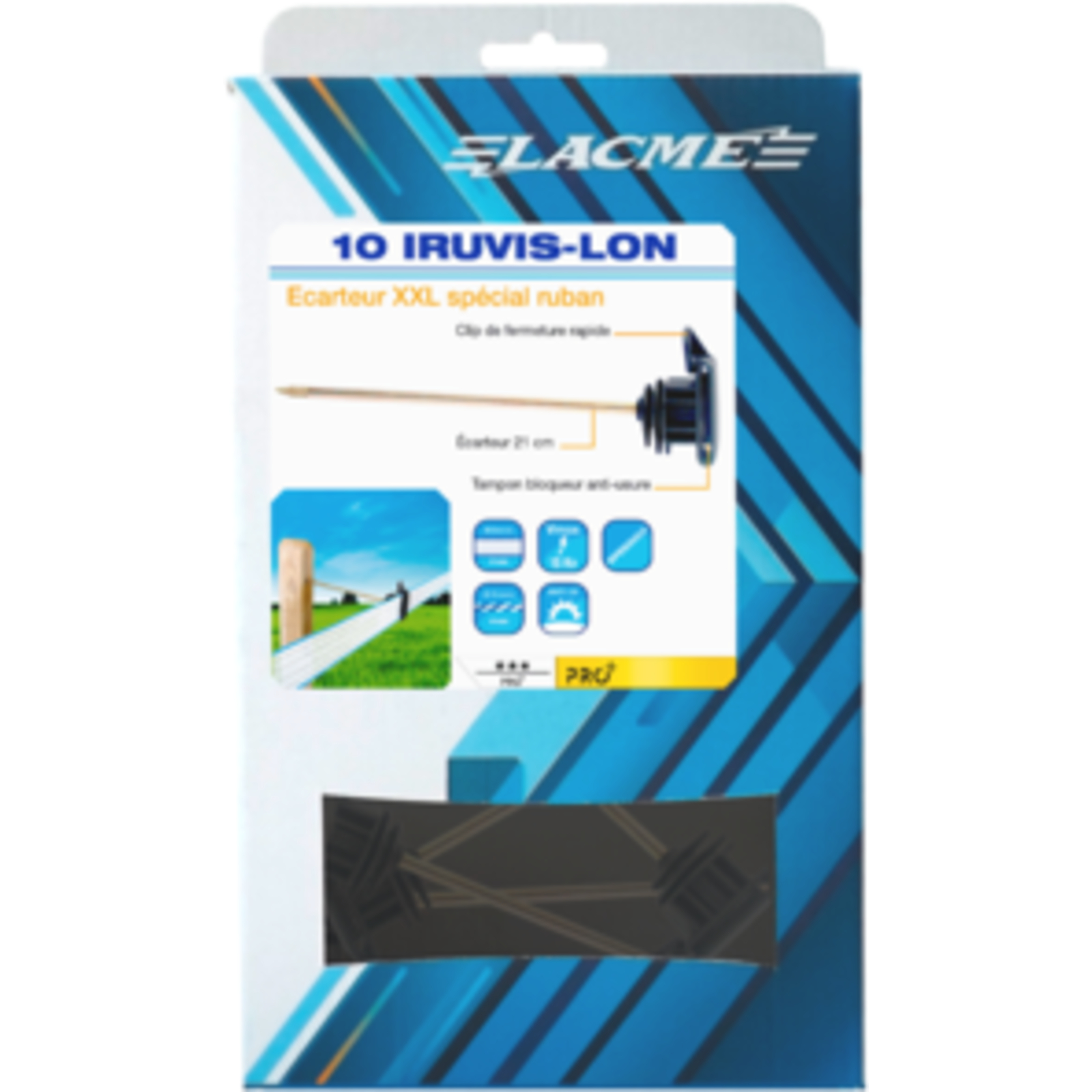 Boite de 10 Iruvis-lon Isolateur Ecarteurs poteau bois rubans - LACME - 657204