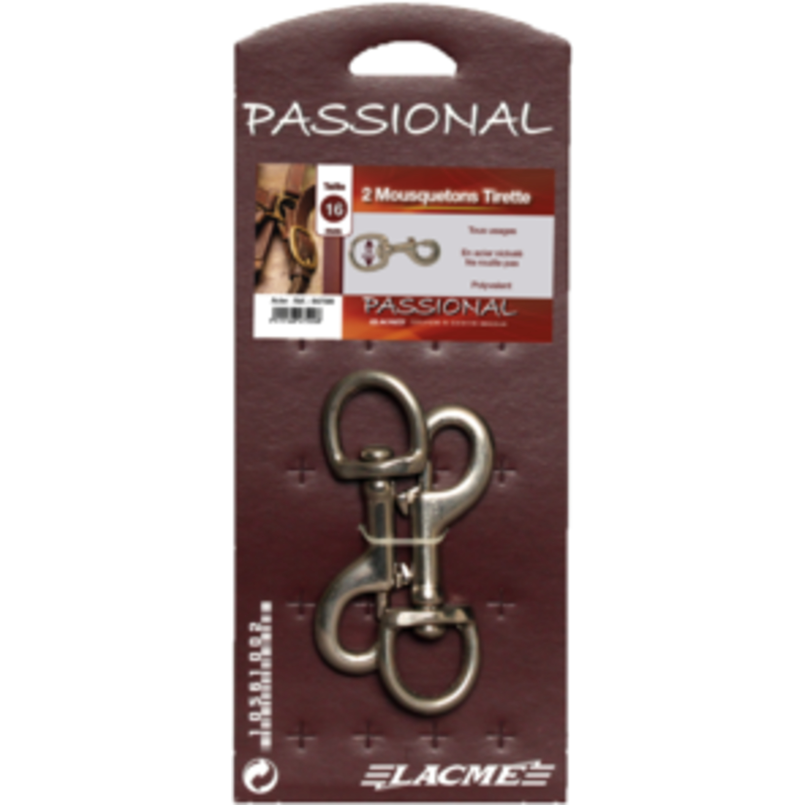Mousqueton Tirette Acier 1,6 Cm Acier LACME - 847500