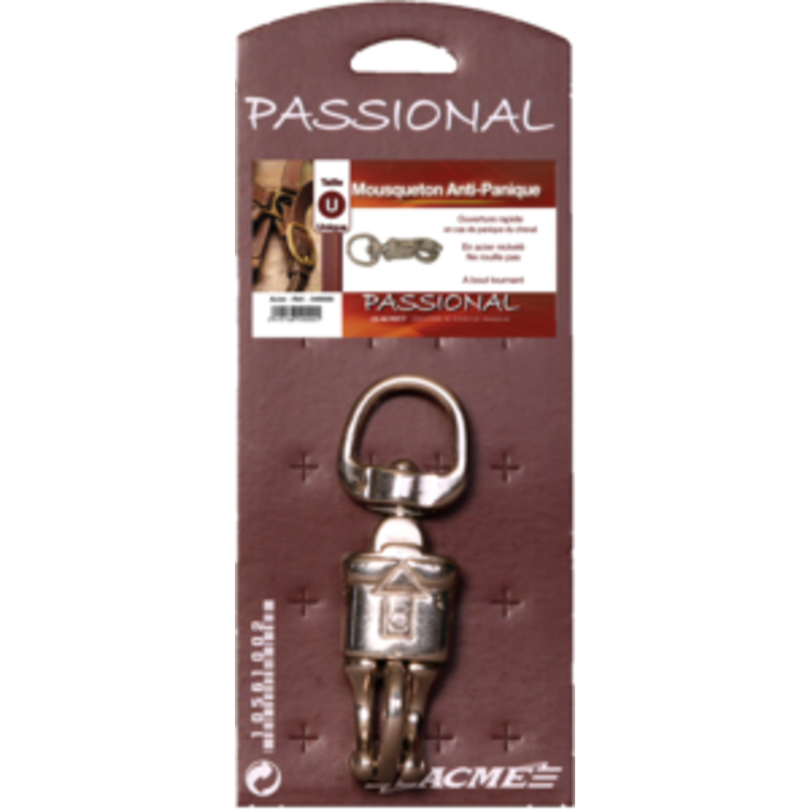 Mousqueton Anti-Panique Unique Acier LACME - 849000