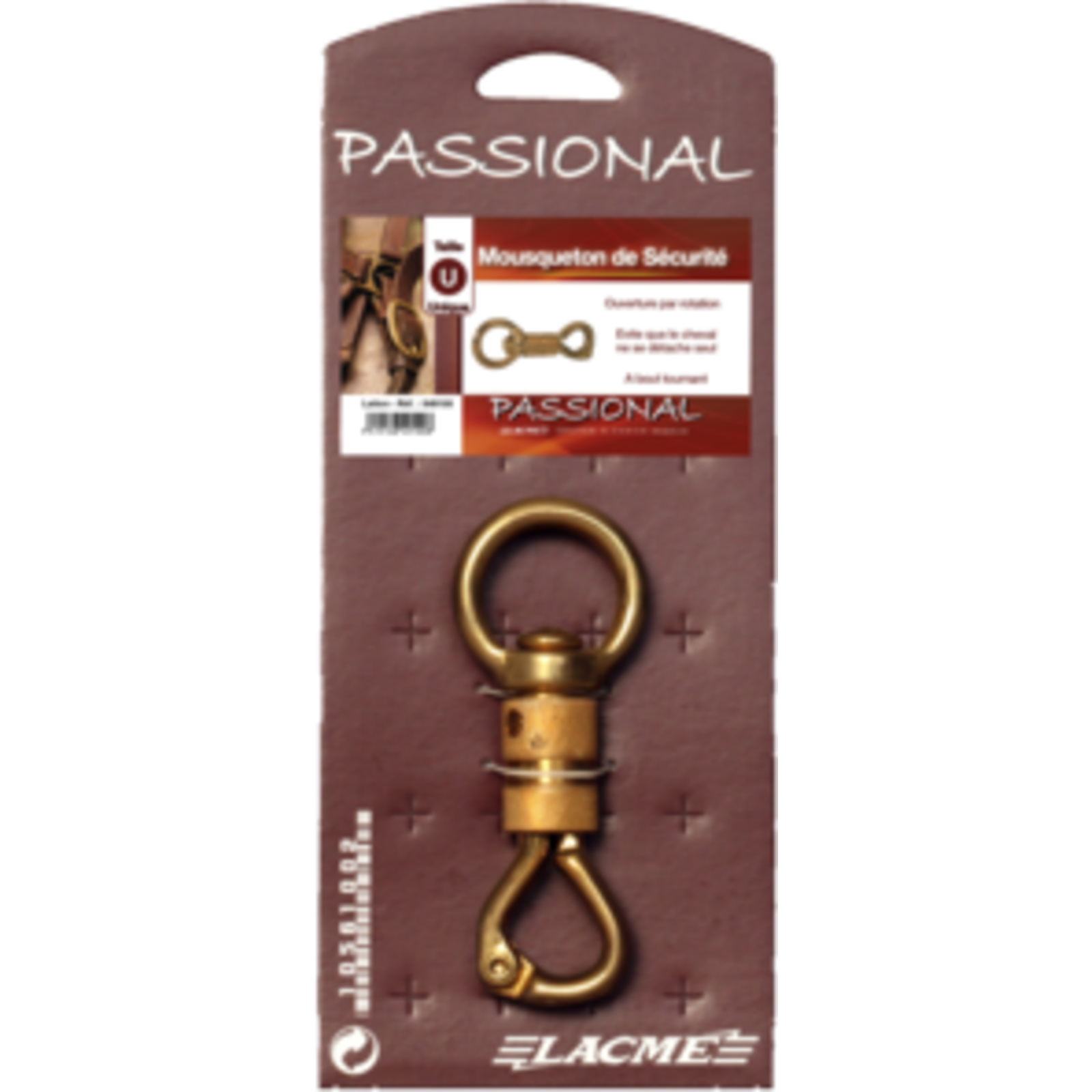 Mousqueton De Securite Unique Laiton LACME - 849100