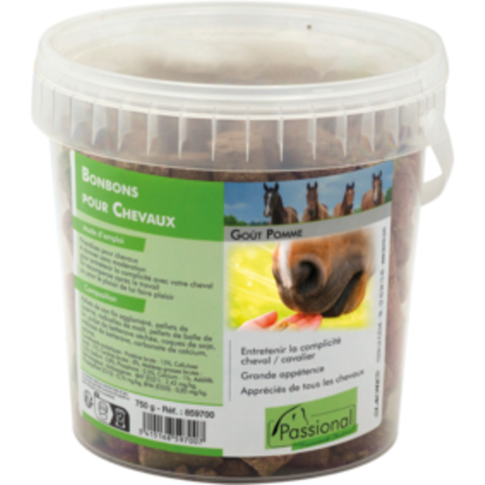 Bonbons Pour Chevaux Goût Pomme En Seau 750 G LACME - 859700