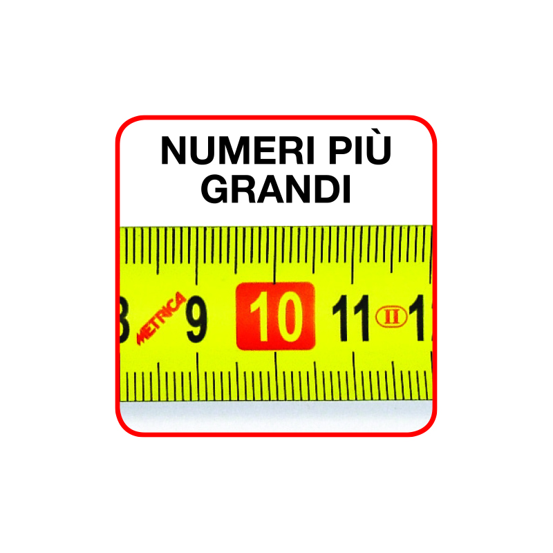 METRE RUBAN RUBBER T.5MX25+CR.CAOU METRICA - 08795