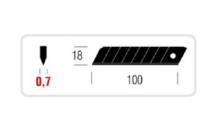 CUTTER BLACK 18MM METRICA - 09031