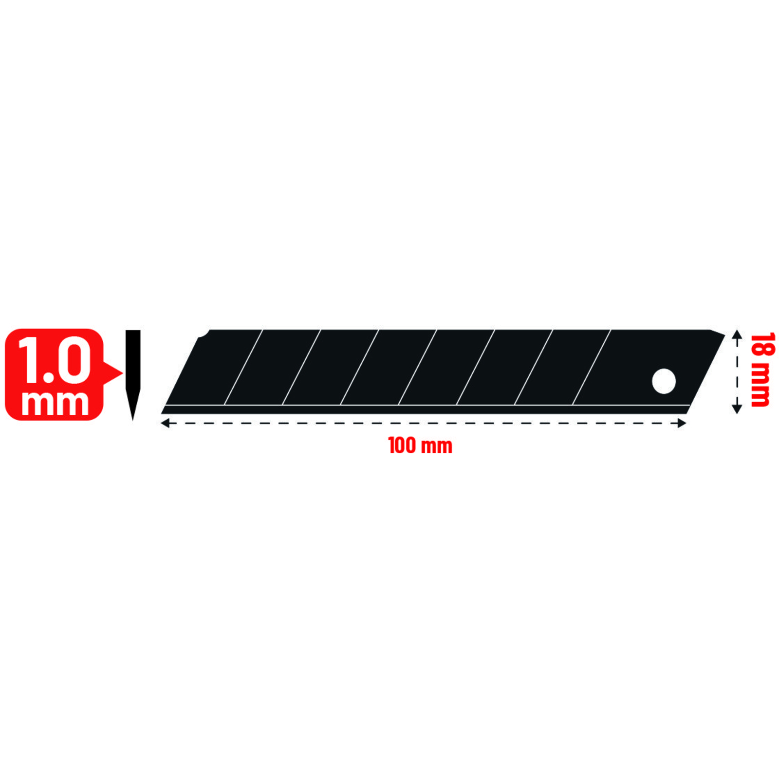 CUTTER ONE MM – 18mm BLACK BLADE METRICA - 09036