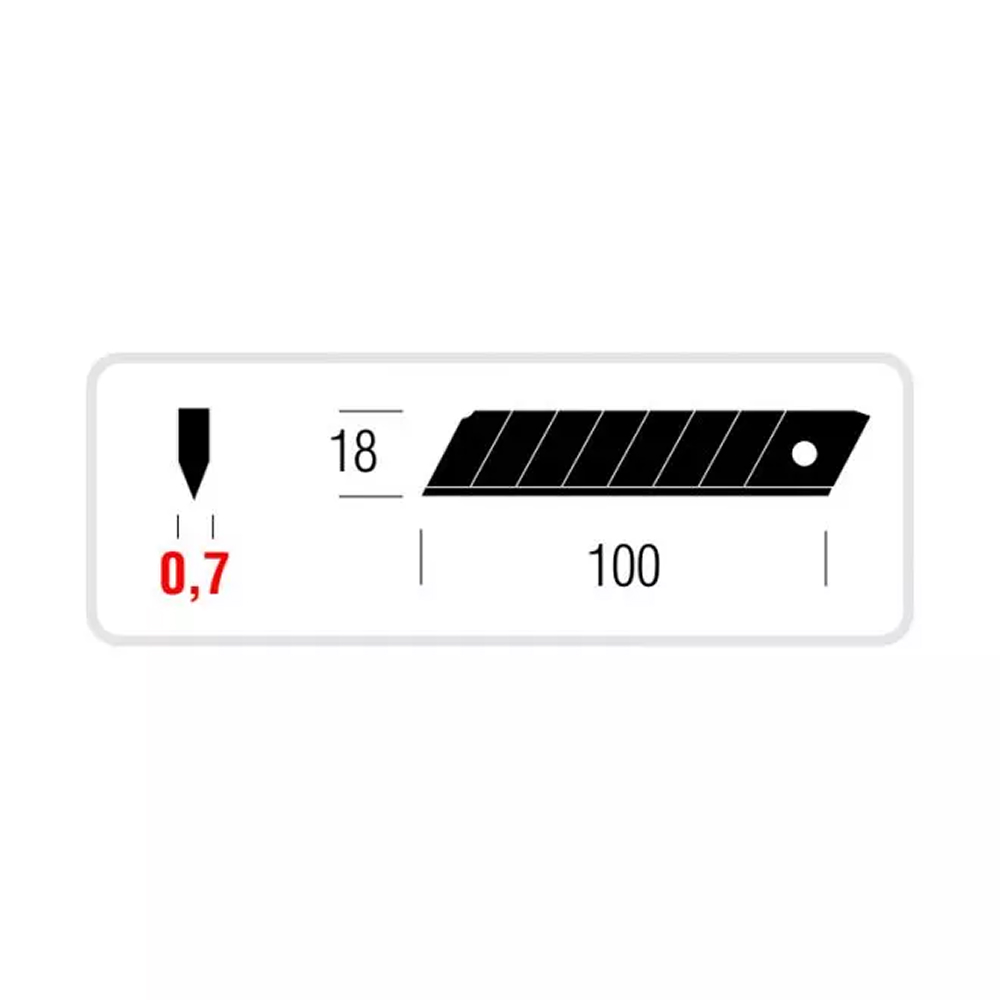 Cutter Heavy Duty 18 x 0,7 mm METRICA - 09039