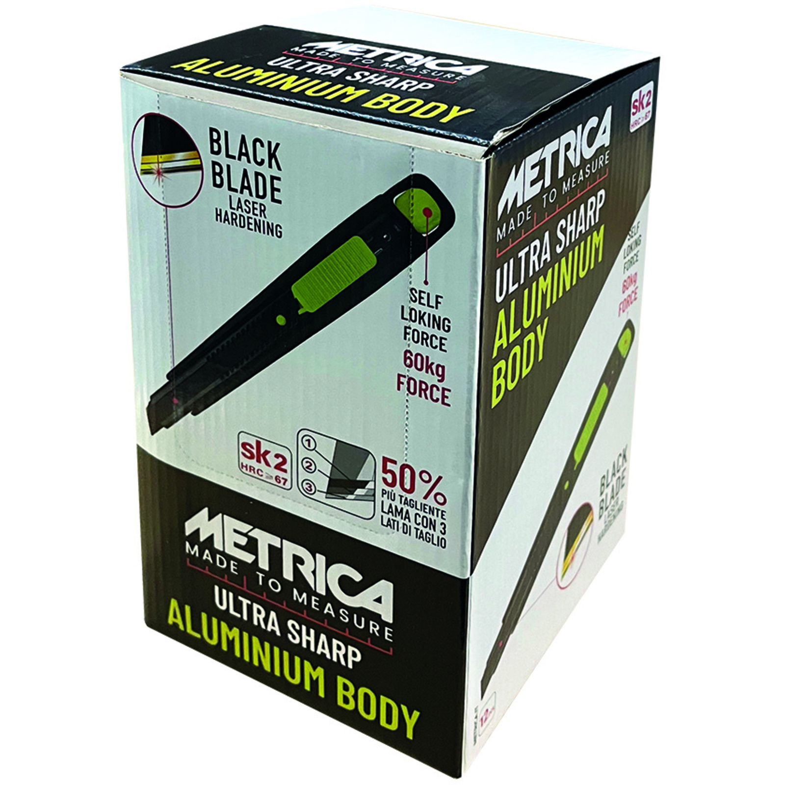 CUTTER 9mm BLACK BLADE AVEC VIS METRICA - 09069