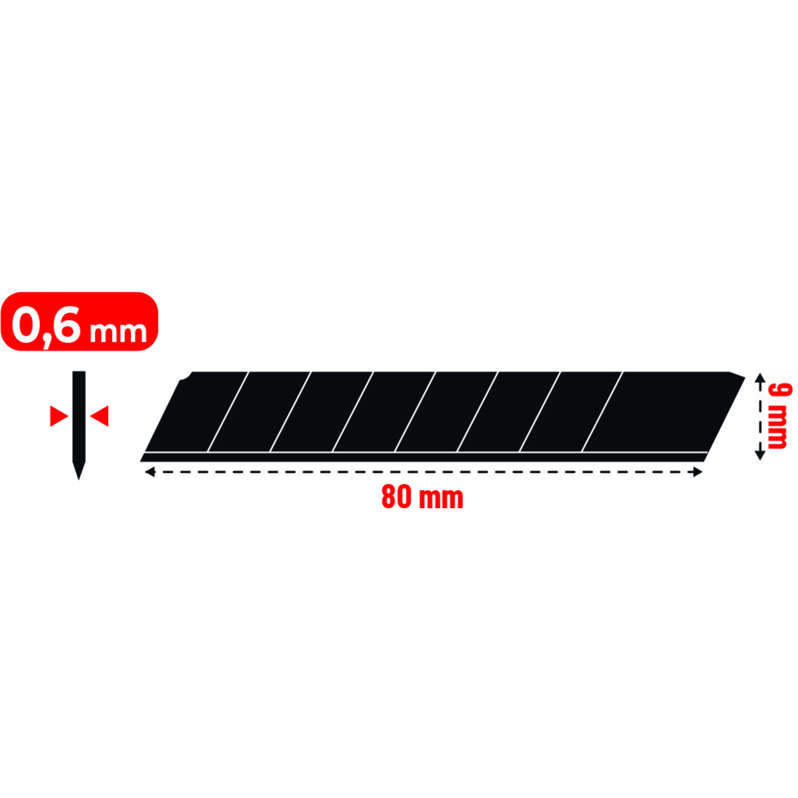 CUTTER 9mm BLACK BLADE AVEC VIS METRICA - 09069