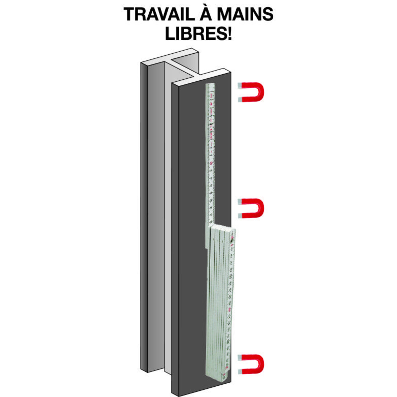 2 Mètres – Fibre De Verre – Branches Aimantées METRICA - 18005