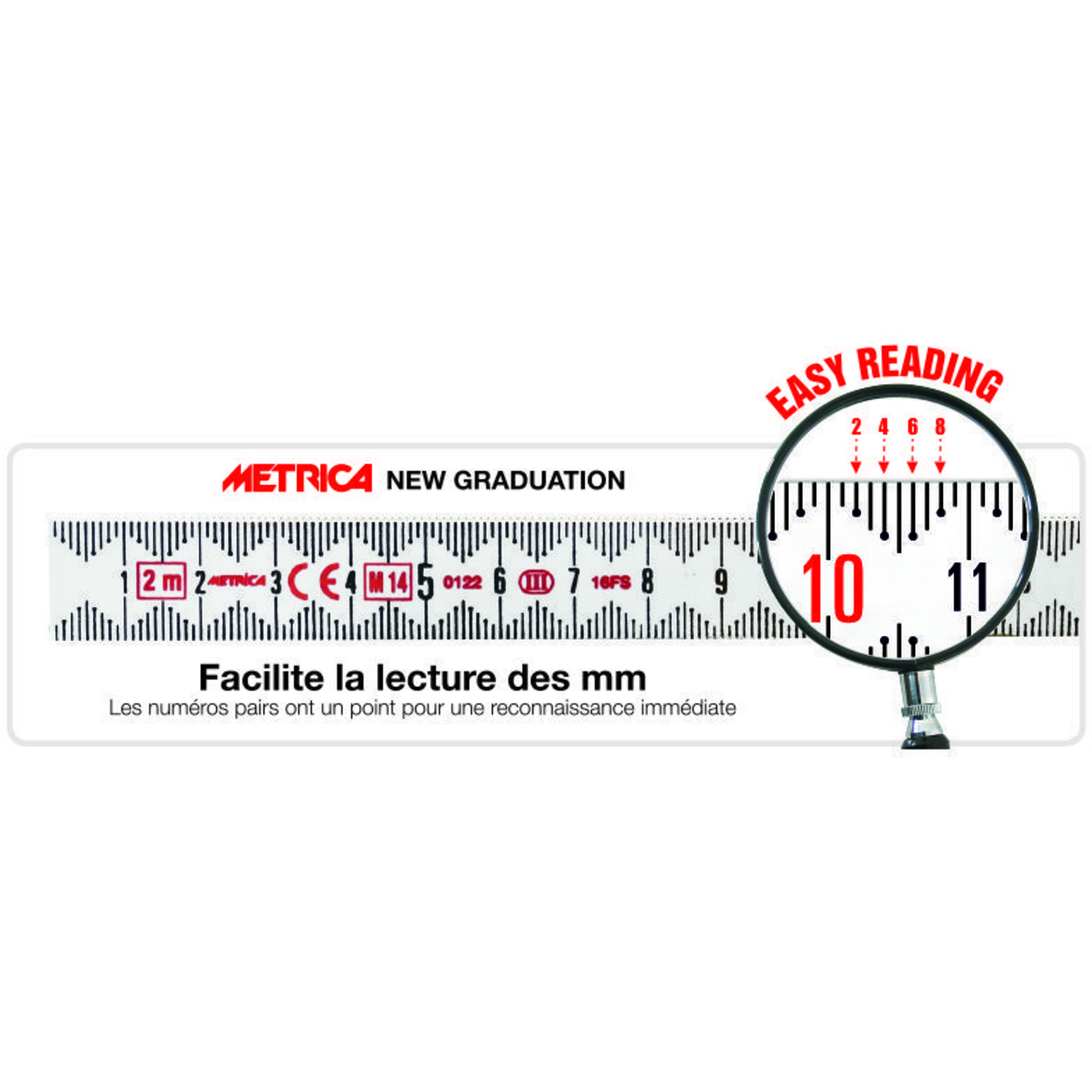 2 Metres – Fibre De Verre New Graduation METRICA - 18019