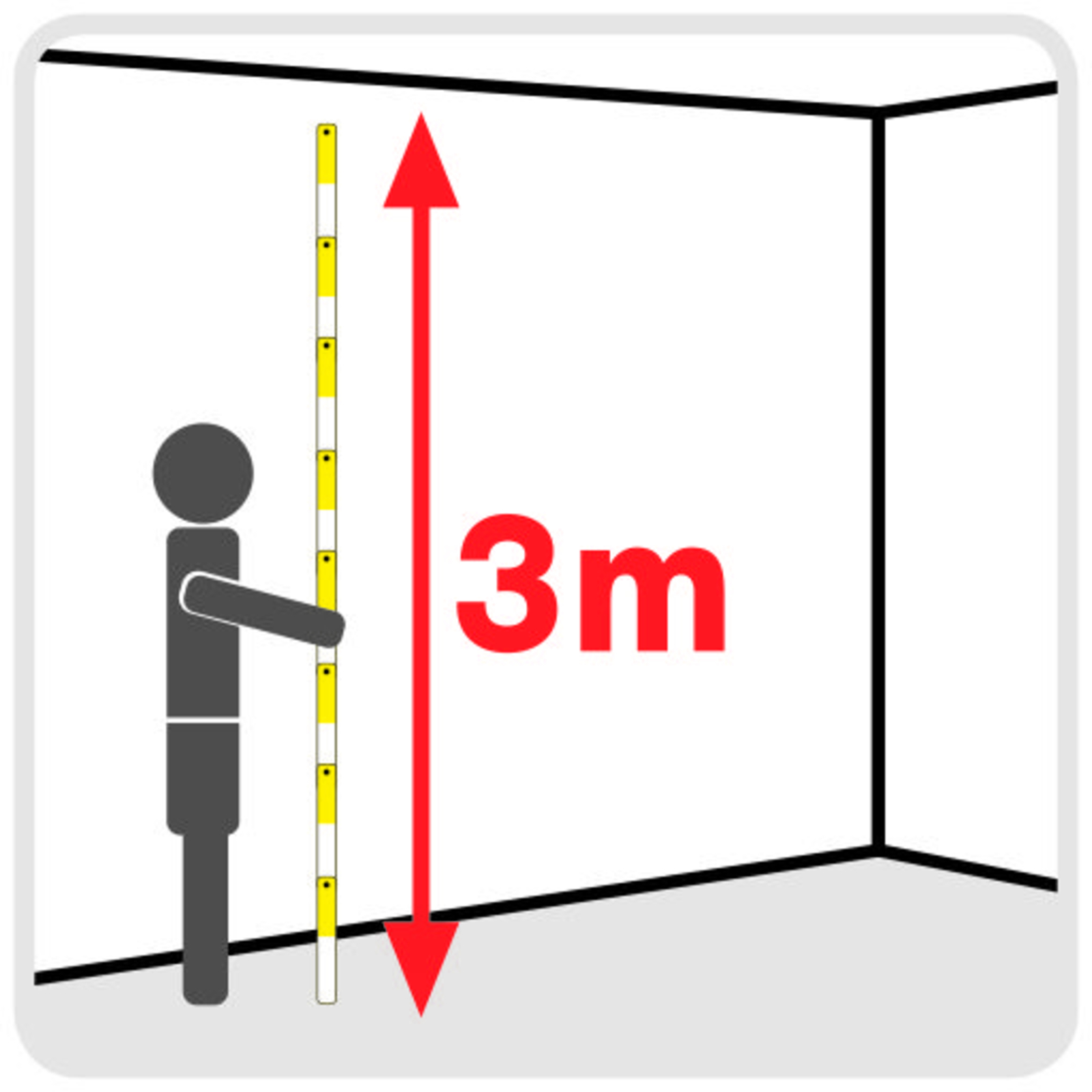 3 Mètres – Modèle Semi-géant – Épaisseur 3 Mm – Ressorts Incorpores METRICA - 23169