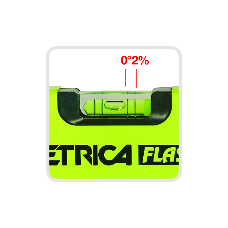 Niveau flash xl 180cm 3 fioles METRICA - 33208