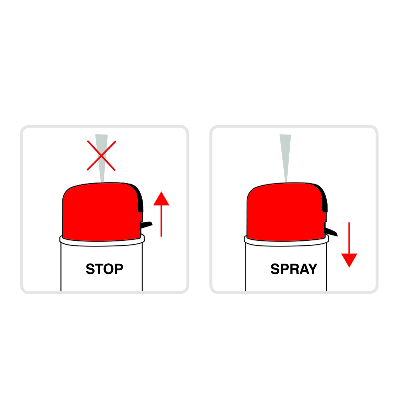 Marqueur spray follow me rouge METRICA - 50181