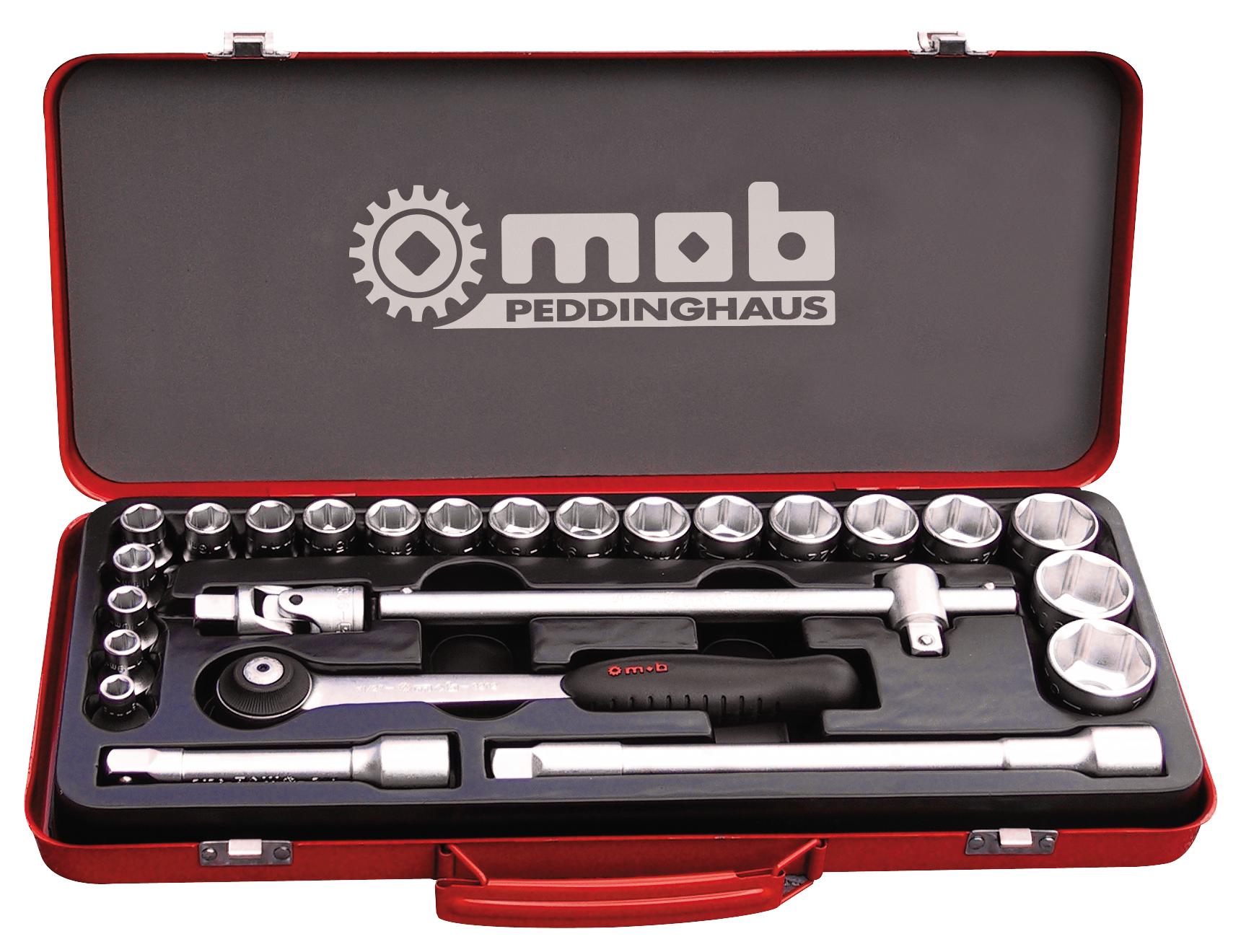 COFFRET DOUILLES METAL 25 PCS 1/2 6 PANS MOB - 0000998001