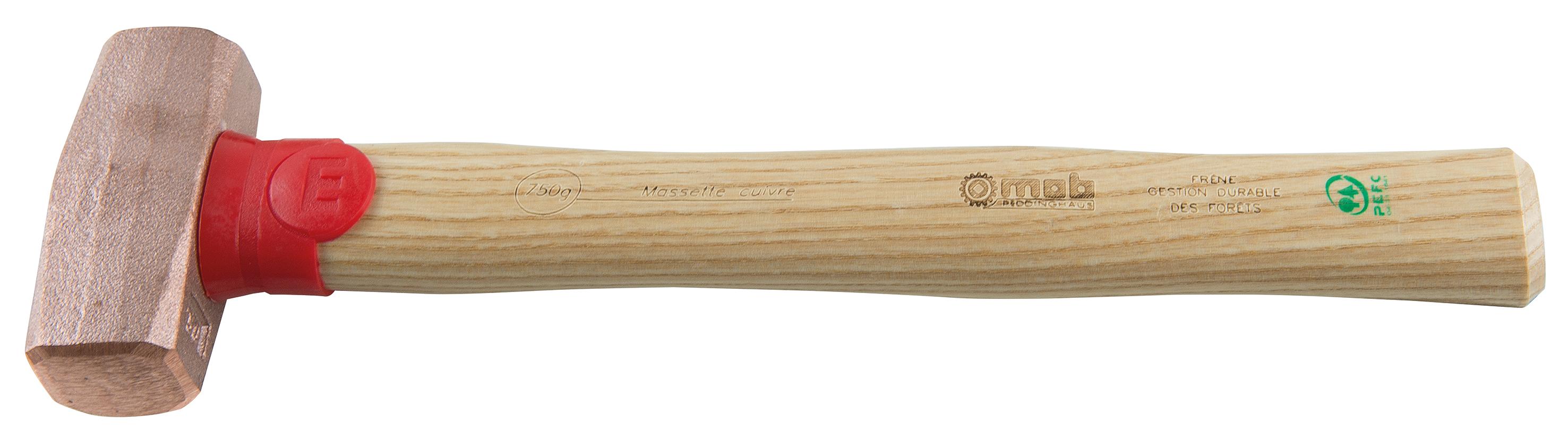 MASSETTE CUIVRE FORGEE MANCHE FRENE 600G MOB - 0365060201