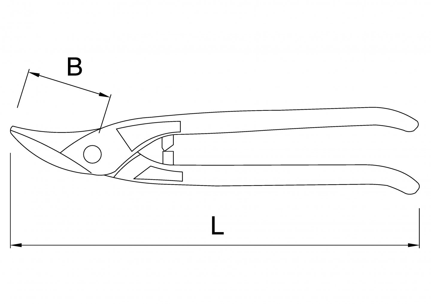 Cisaille bichantourneuse coupe à gauche 260 mm - MOB OUTILLAGE - 0521261101