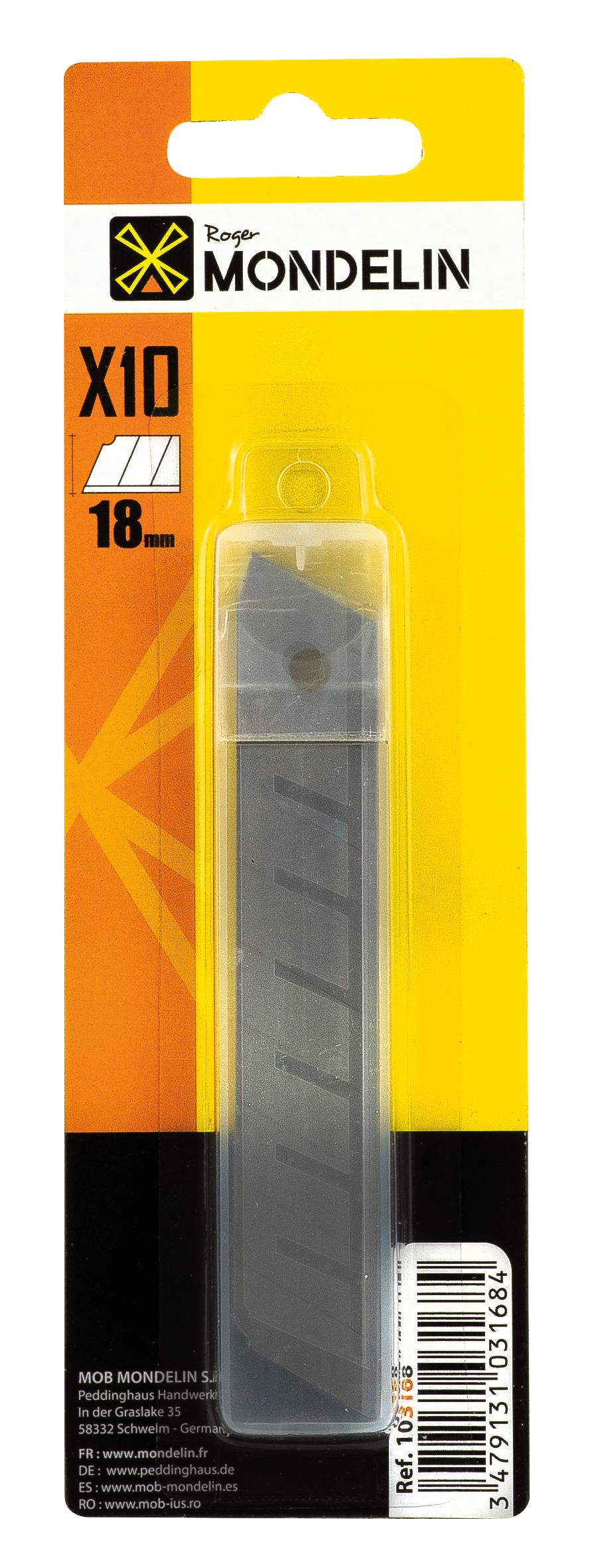 BOITE 10 LAMES CUTTER 25 MM MONDELIN - 103198