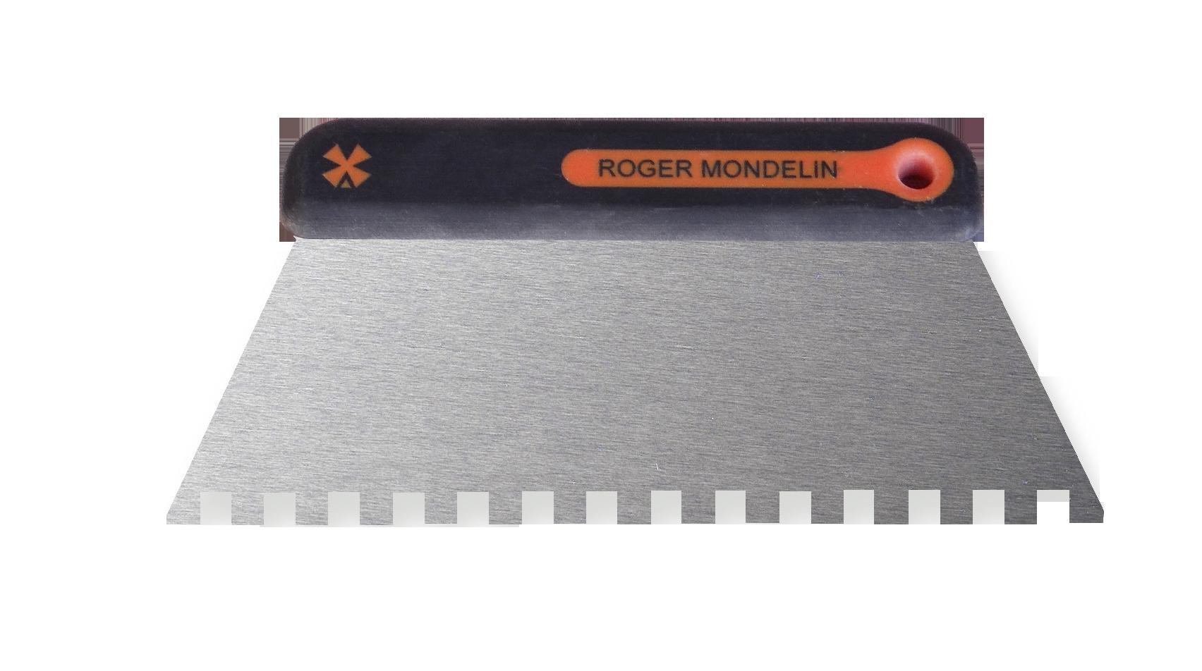 SPATULE ACIER 30CM DENTEE10X10 MANCHE BI-MATIERE SOFT MONDELIN - 225001