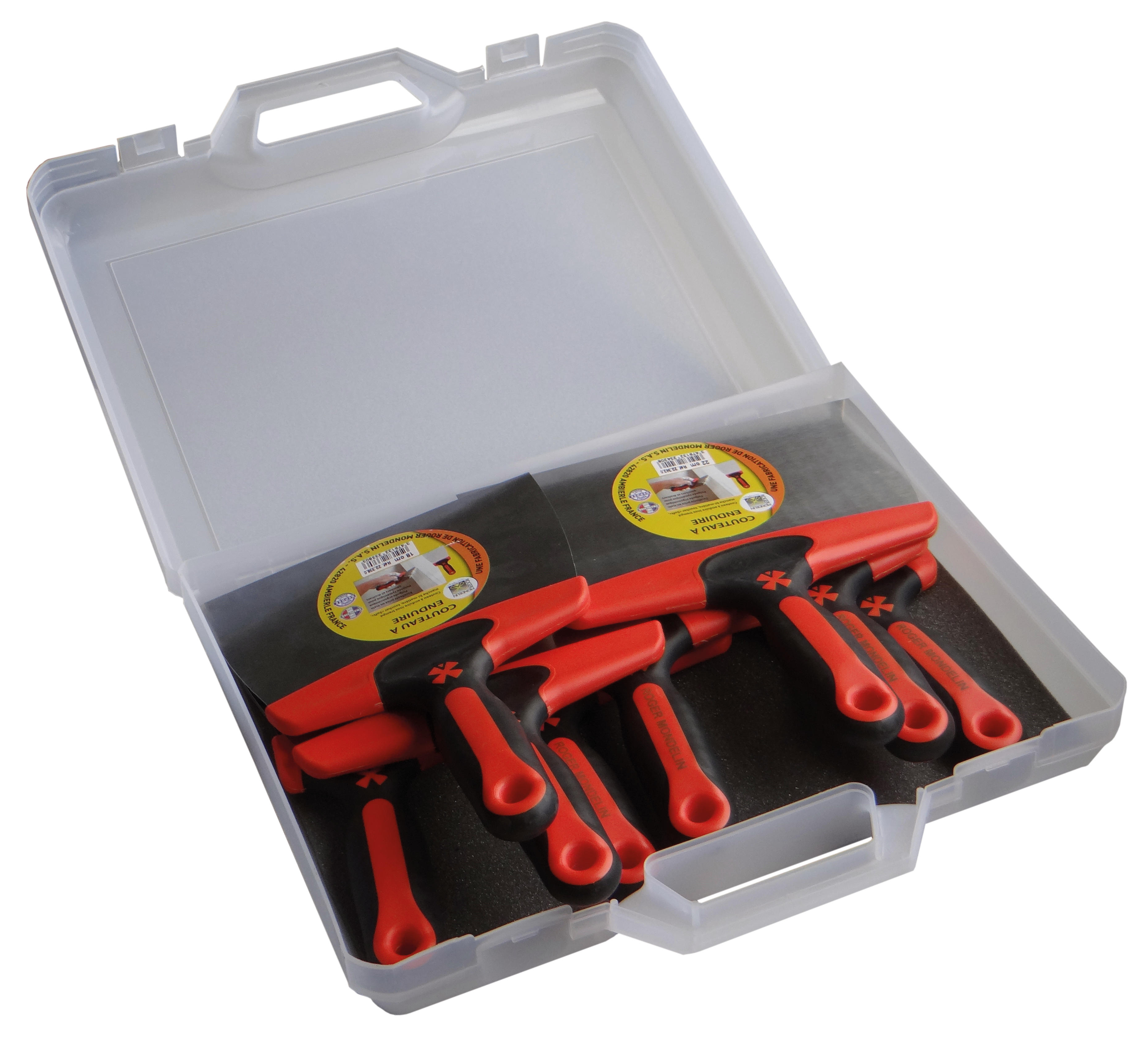 MALLETTE DE COUTEAUX A ENDUIRELAME INOX MANCHE BI MAT MONDELIN - 309790