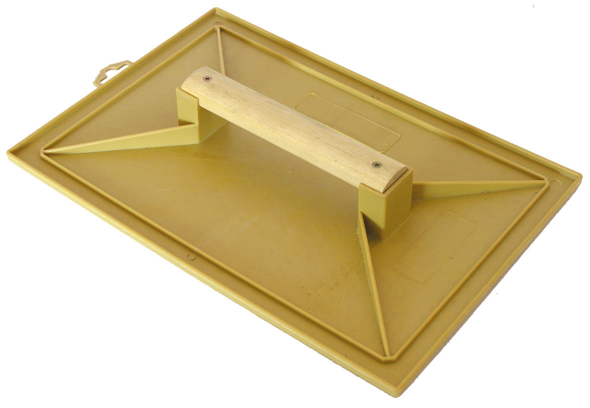 TALOCHE JAUNE 26X35CM POIGNEE BOIS MONDELIN - 311110