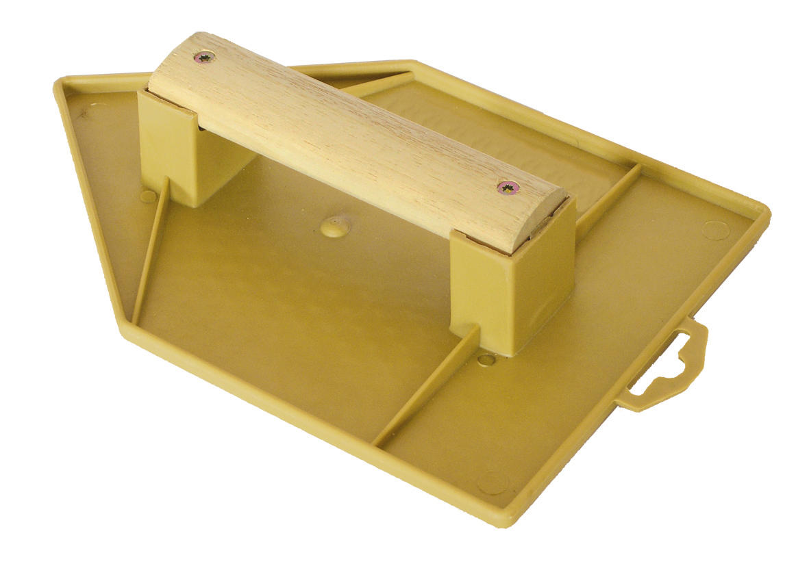 TALOCHE JAUNE POINTUE 18X27CM POIGNEE BOIS MONDELIN - 311132