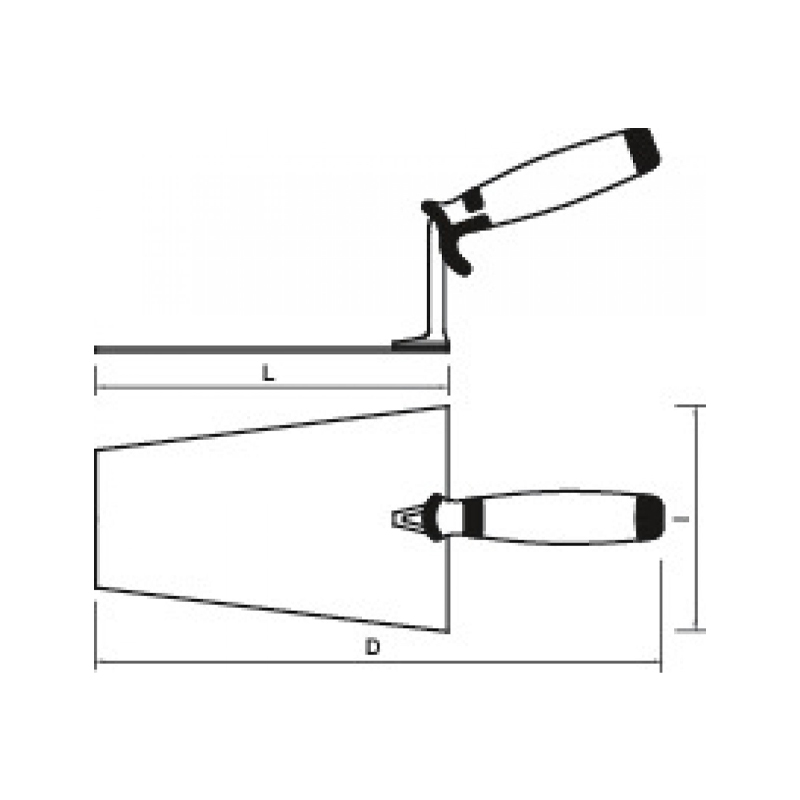 TRUELLE ITALIENNE CARREE INOX 20 BM MONDELIN MONDELIN - 331206