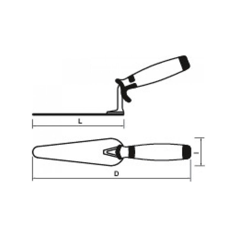 TRUELLE LANGUE DE CHAT INOX MANCHE BIMATIÈRE 16CM - MONDELIN - 332166