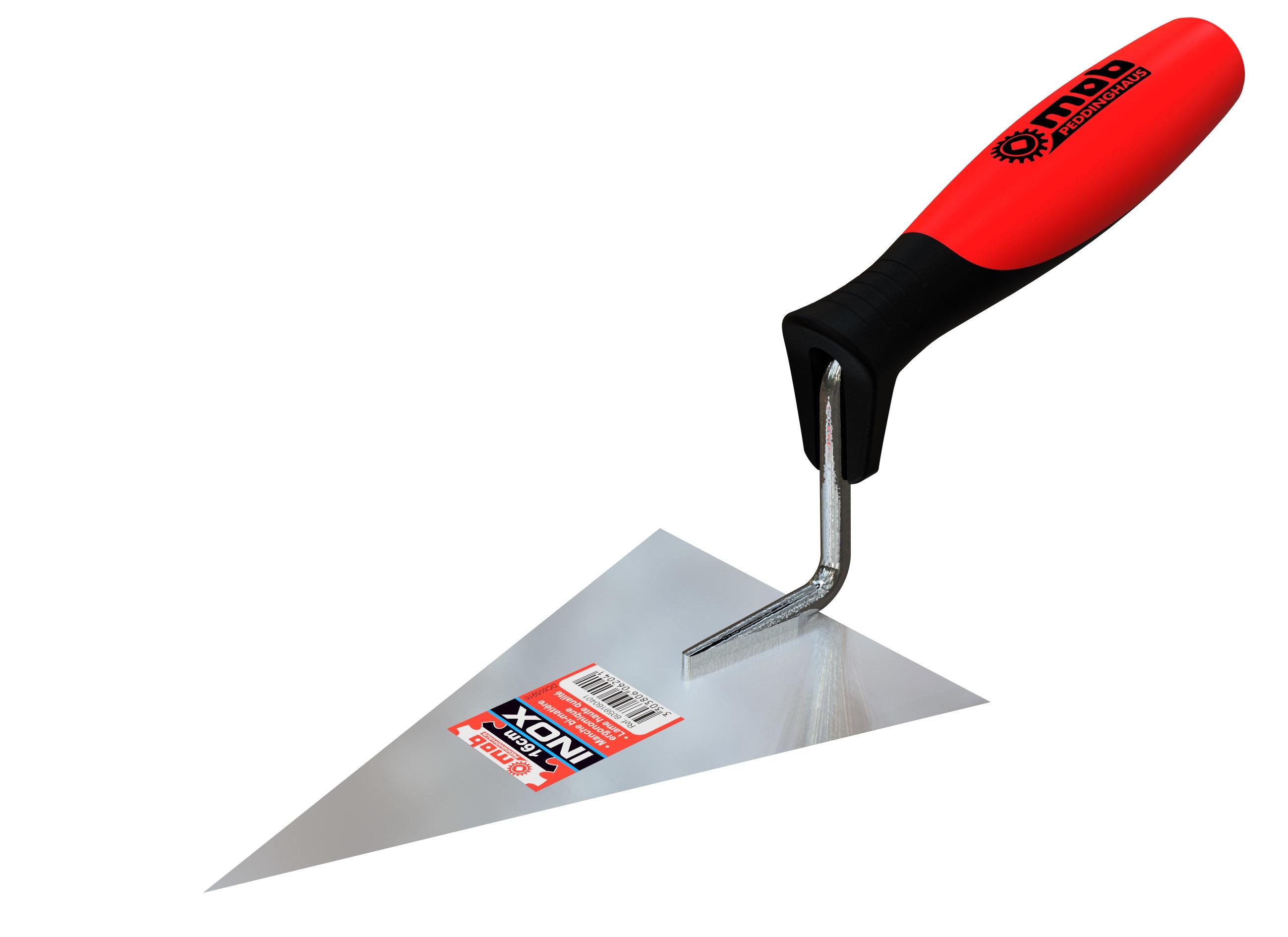 TRUELLE INOX TRIANGULAIRE BISEAUTE 16 MANCHE BIMATIERE MOB - 6059160401