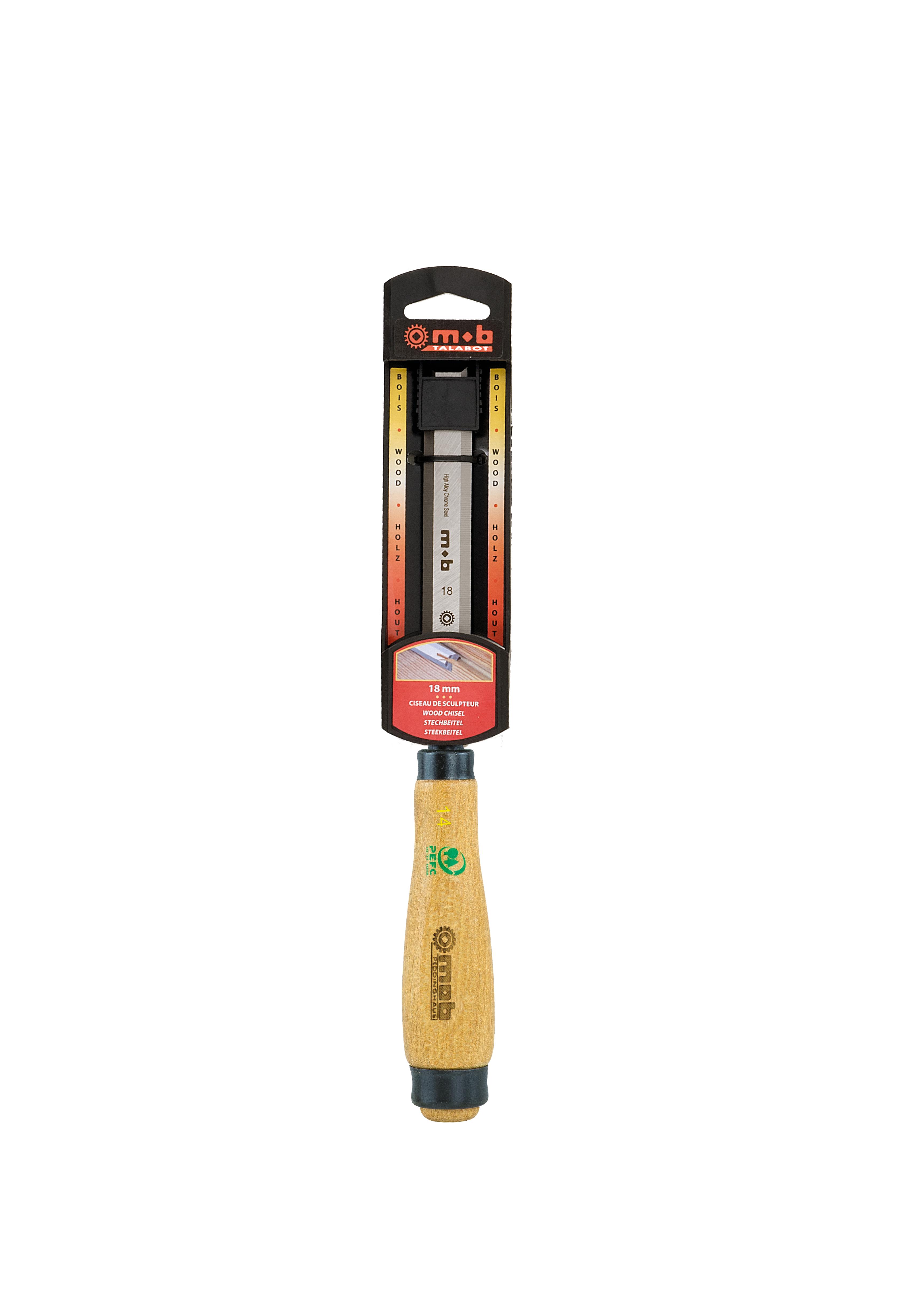 CISEAU SCULPTEUR MANCHE BOIS SUR CARTE 4 MOB - 7020041201
