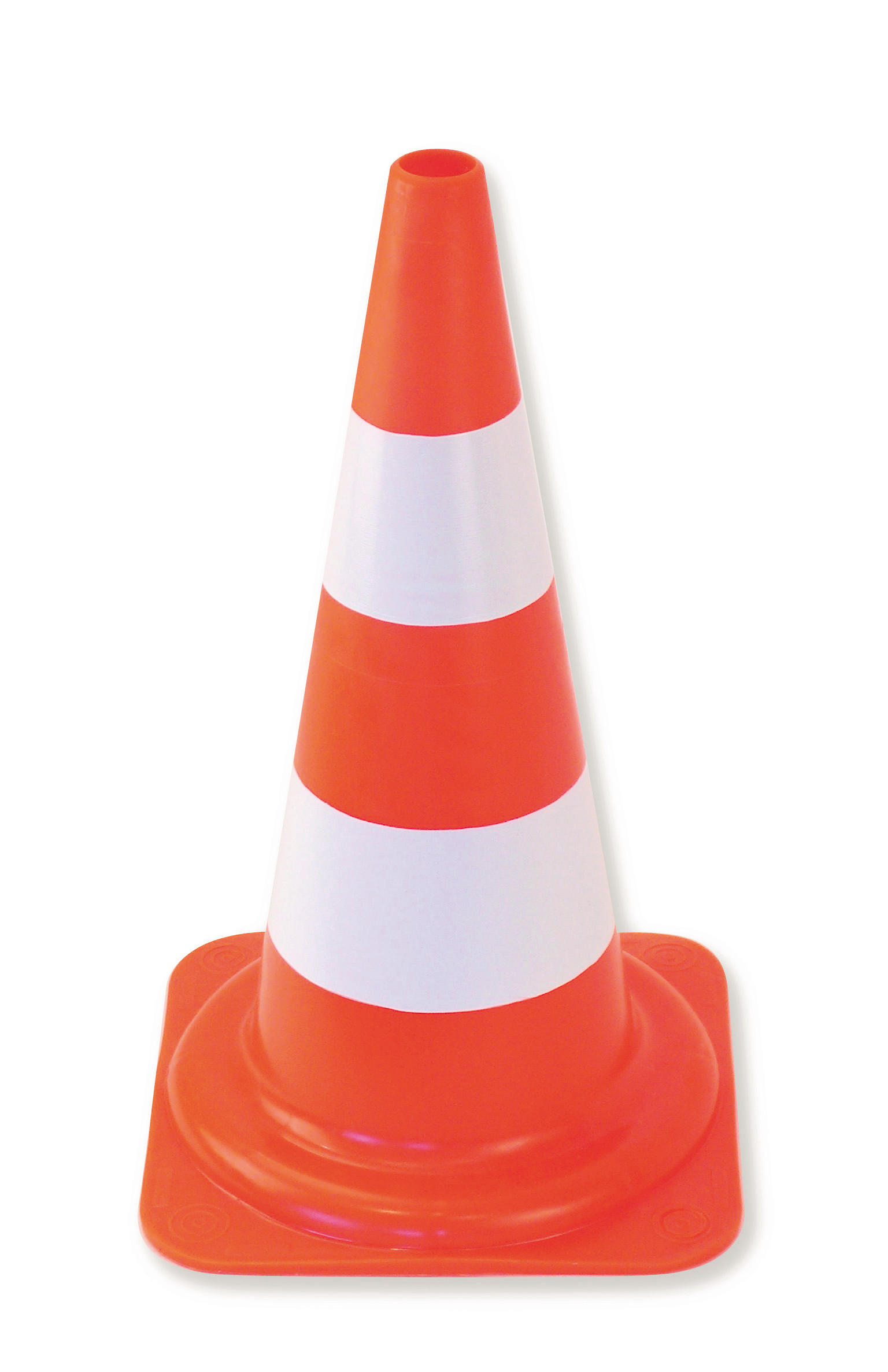 CONE DE SIGNALISATION 75 CM 2 BANDES BLANCHES MONDELIN - 801060