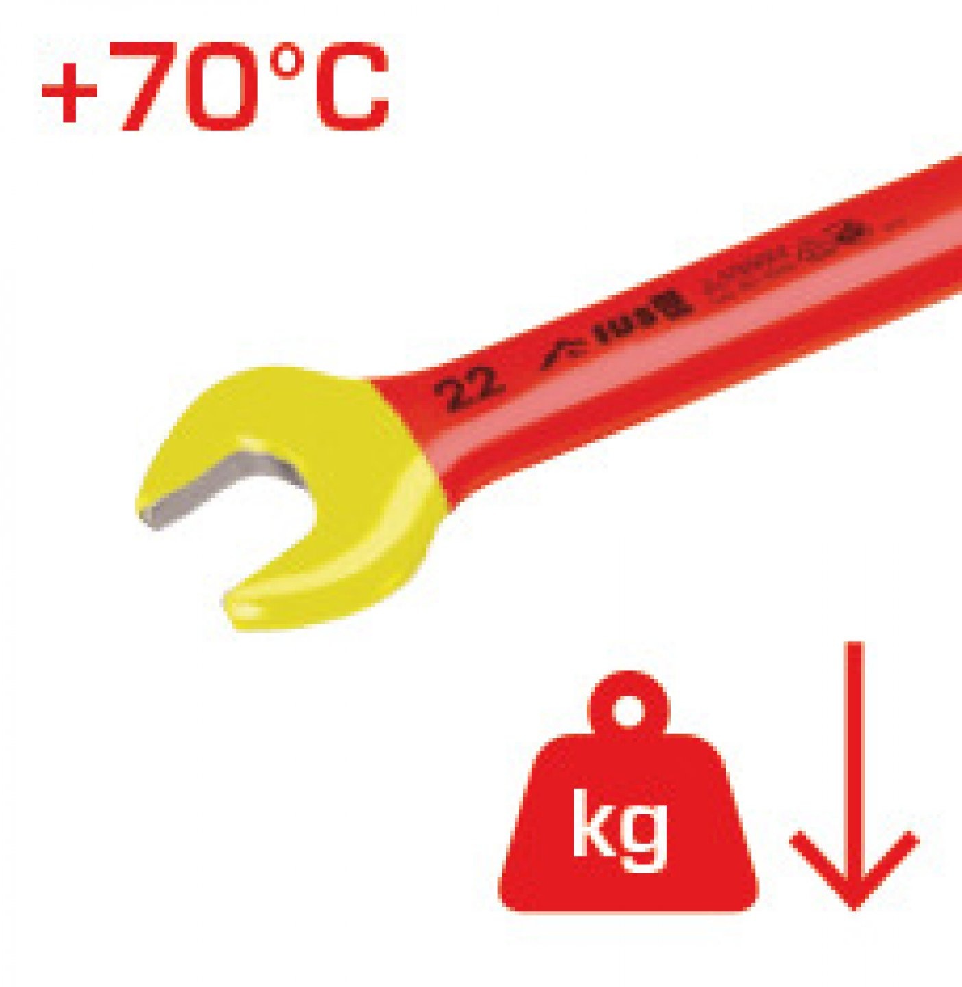 Clé à fourche 14 mm isolée 1000V - MOB OUTILLAGE - 9005140501