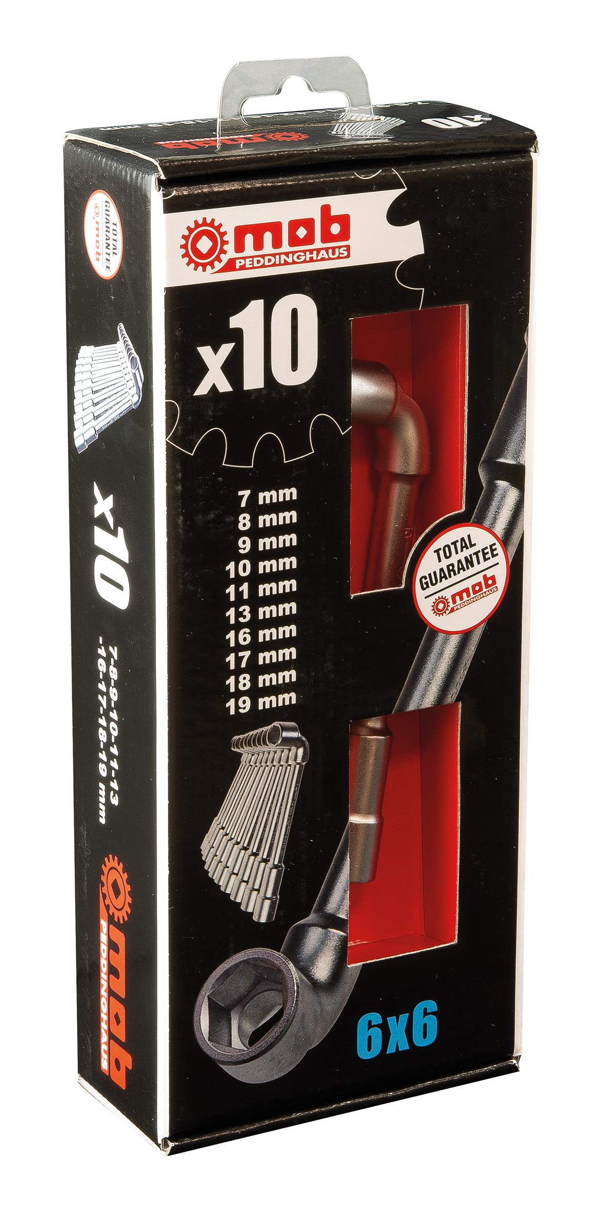 JEU 10 CLES A PIPE 6X6 EN COFFRET MOB - 9015000201