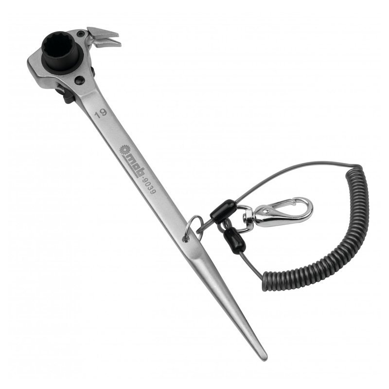 CLÉ ECHAFAUDAGE 4 EN 1 - 19&22 MM  - AVEC DRAGONNE - MOB OUTILLAGE - 9039191001