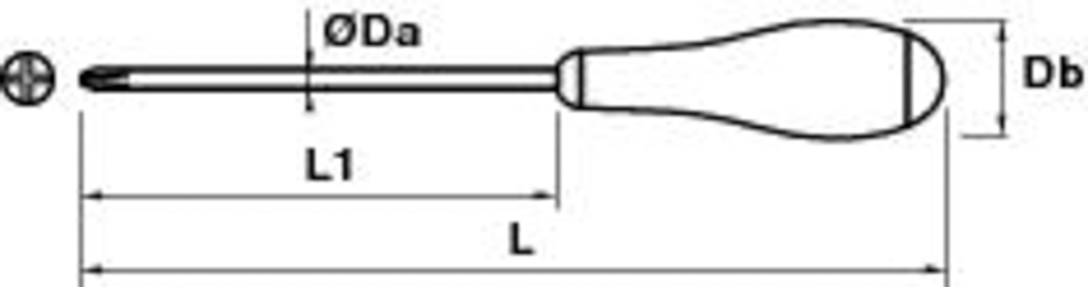 TOURNEVIS TYPE PHILLIPS PH1 100 MOB - 9102020001