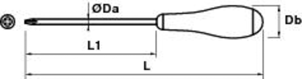 TOURNEVIS TYPE POZIDRIV PZ2 125 MOB - 9103030001