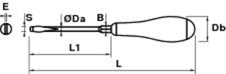 TOURNEVIS MECANICIEN ECROU 10,0*2,0 250 MOB - 9111050001