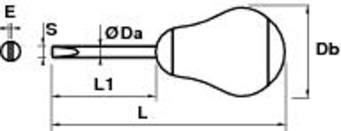 TOURNEVIS BOULE MECANICIEN 6,5*1,2 38 MOB - 9121020001