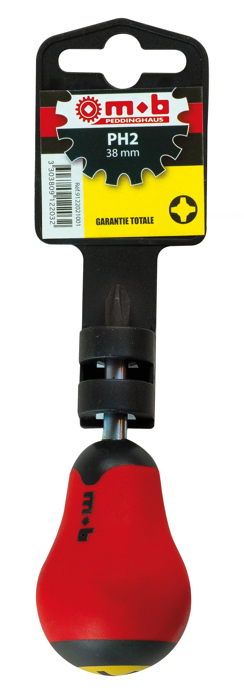 TOURNEVIS BOULE TYPE PHILLIPS 4,5*38 PH1 SUR CARTE MOB - 9122011001