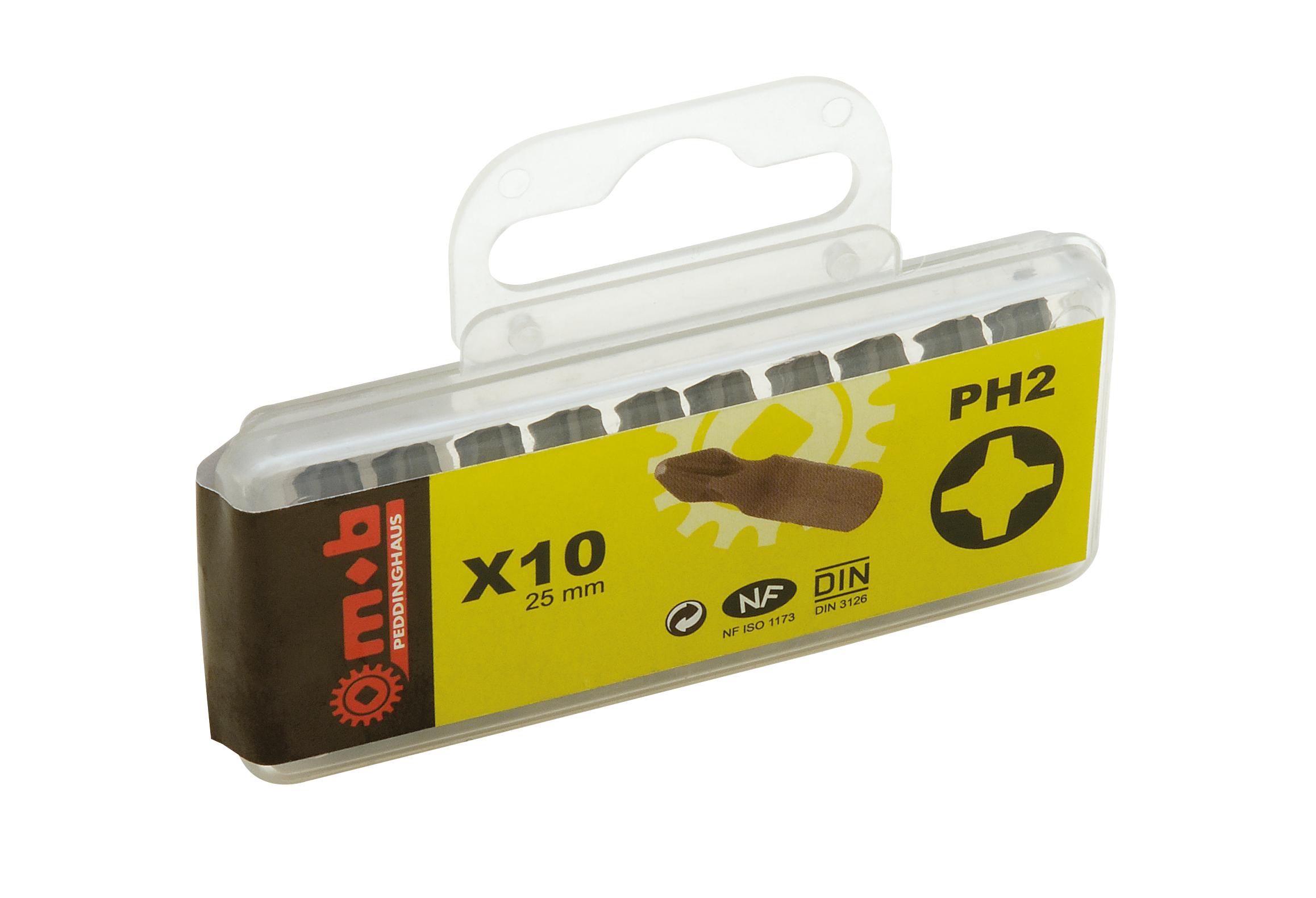 BOITE 10 EMBOUTS NUS 1/4 PH1 MOB - 919B011401