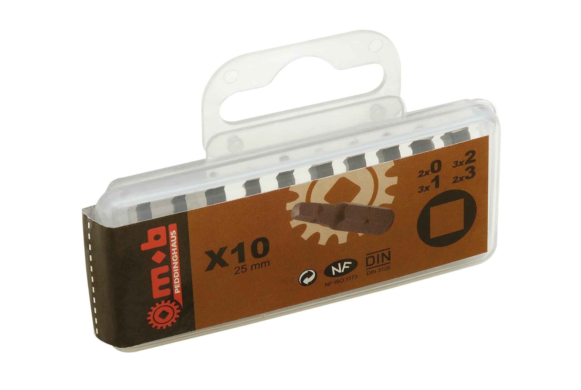 BOITE 10 EMBOUTS NUS 1/4 CARRE C0+C1+C2+C3 MOB - 919F991401