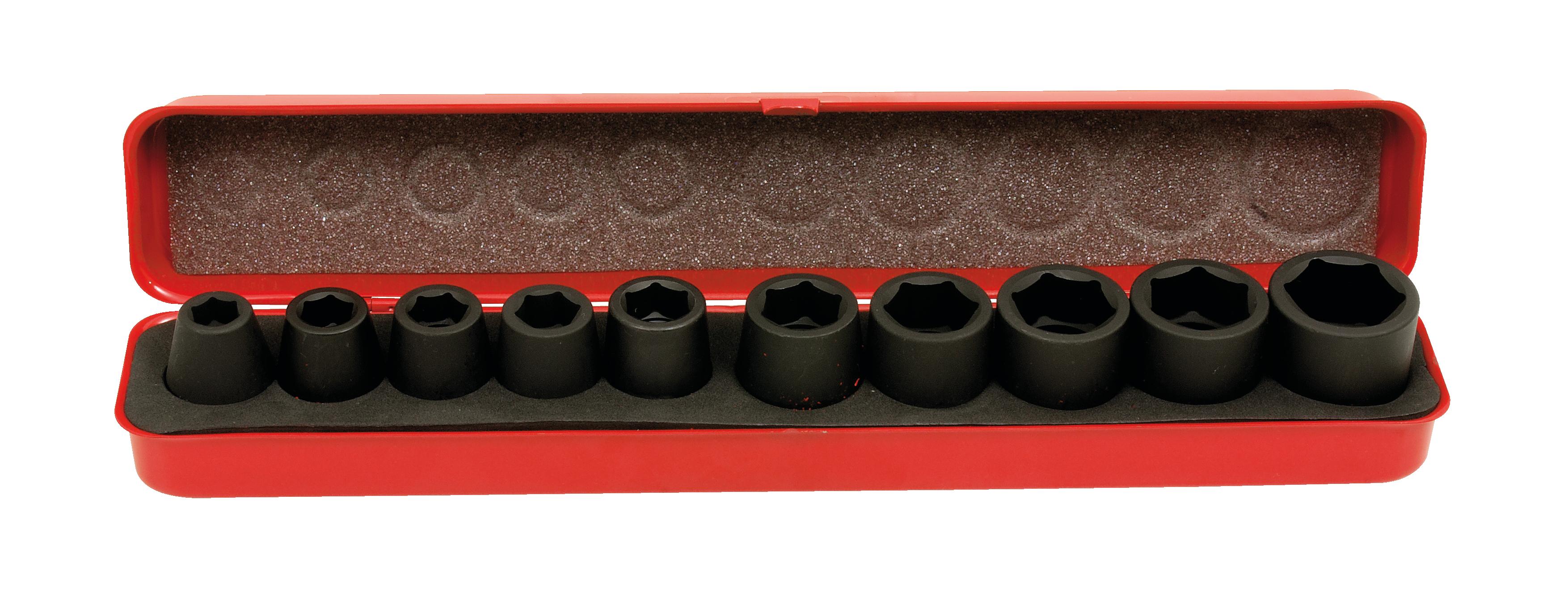 COFFRET METAL DE 10 DOUILLES IMPACT 1/2'' MOB - 9212010501