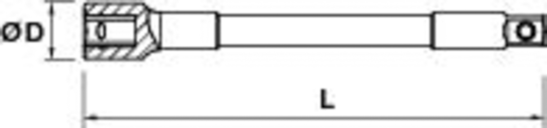 RALLONGE 1/4'' 125MM SUR CARTE MOB - 9260121001