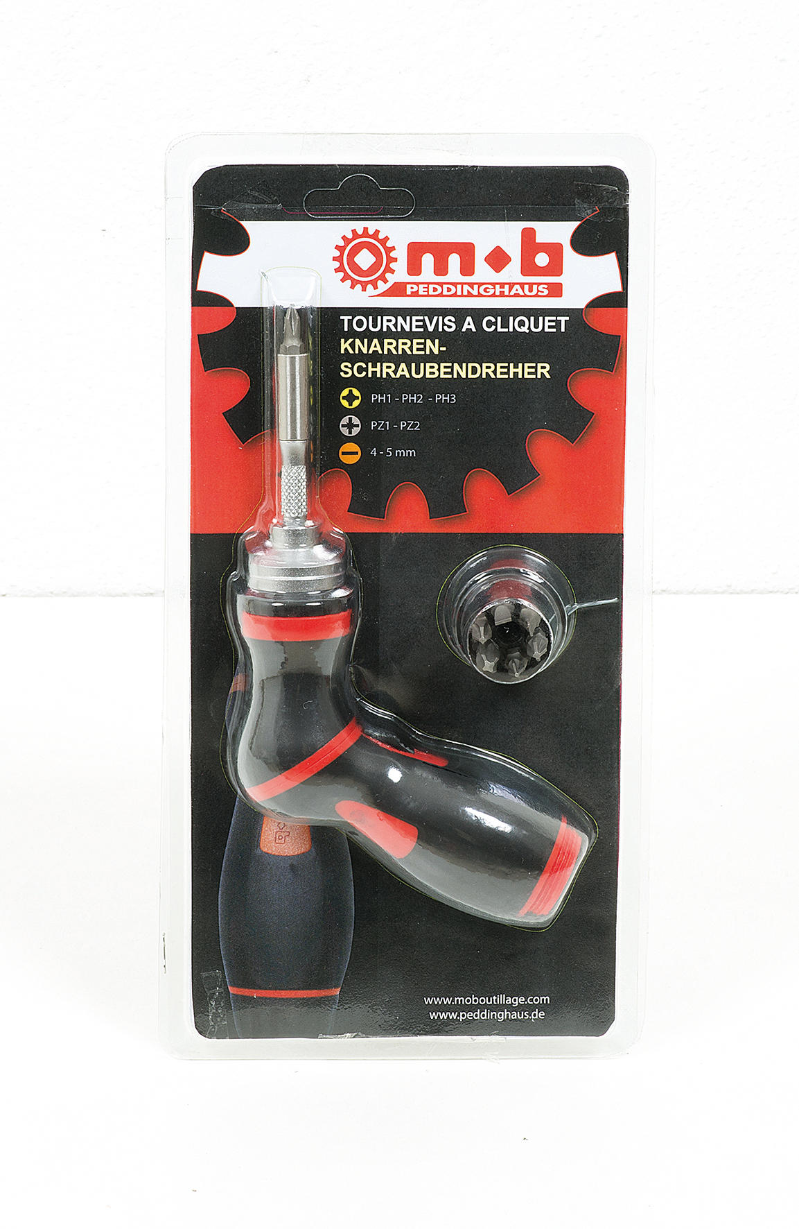 TOURNEVIS REVOLVER A CLIQUET + EMBOUTS SUR CARTE MOB - 9462099001