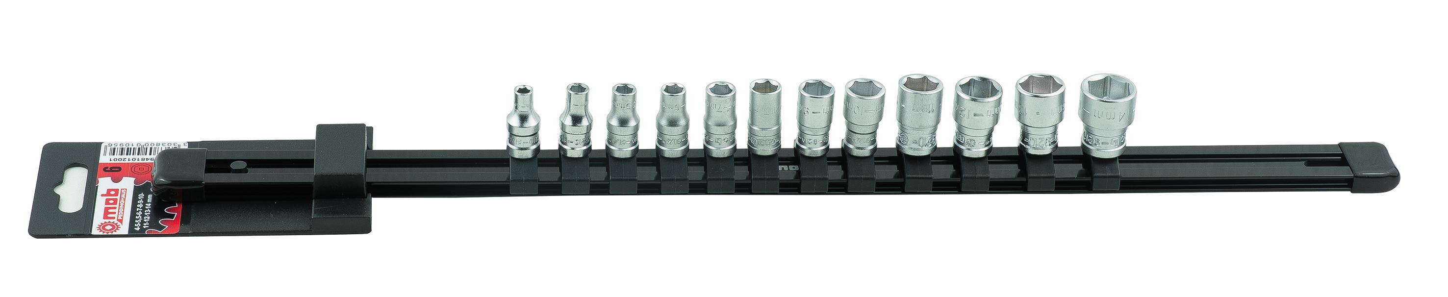 RACK 12 DOUILLES 6 PANS 1/4 TAILLE 4 A 14MM MOB - 9481012001